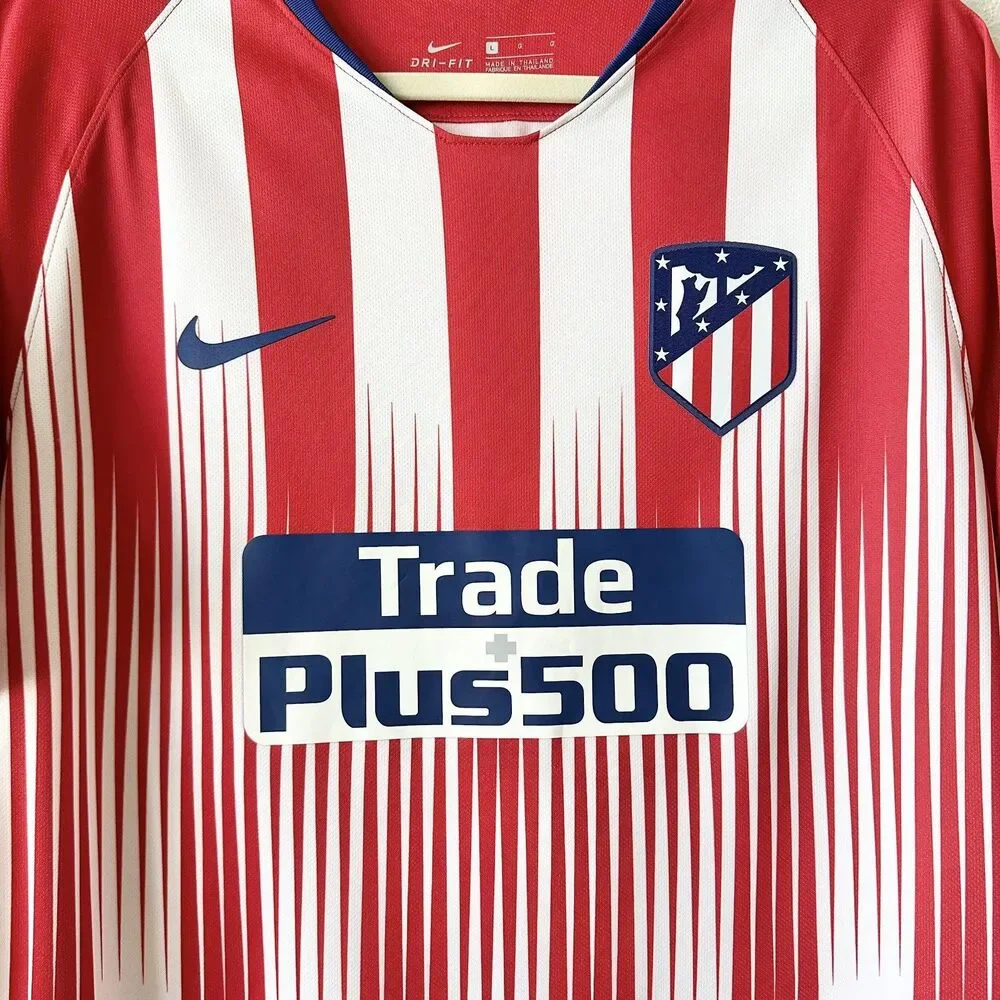Atletico Madrid 2018 2019 Home Football Soccer Shirt Jersey Nike Size Large